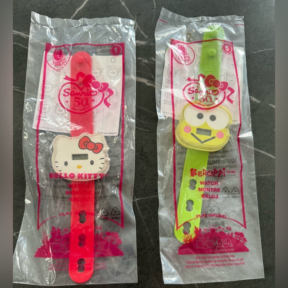 Hello Kitty and Keroppi McDonald’s watches